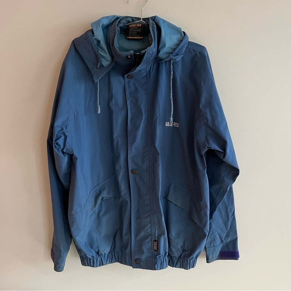 Vintage Gortex Mountain Jacket Teal Rain Windbreaker Jacket